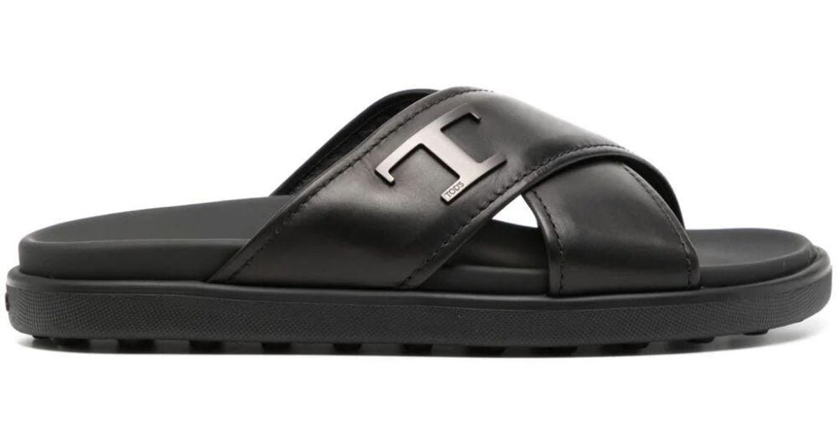 Tod's Timeless Slides Shoes in Black for Men Lyst