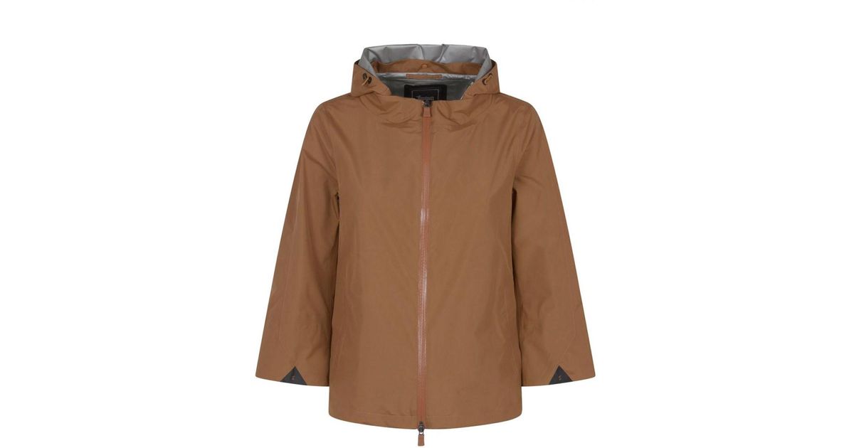 Herno Gore-Tex Hood Jacket in Brown | Lyst