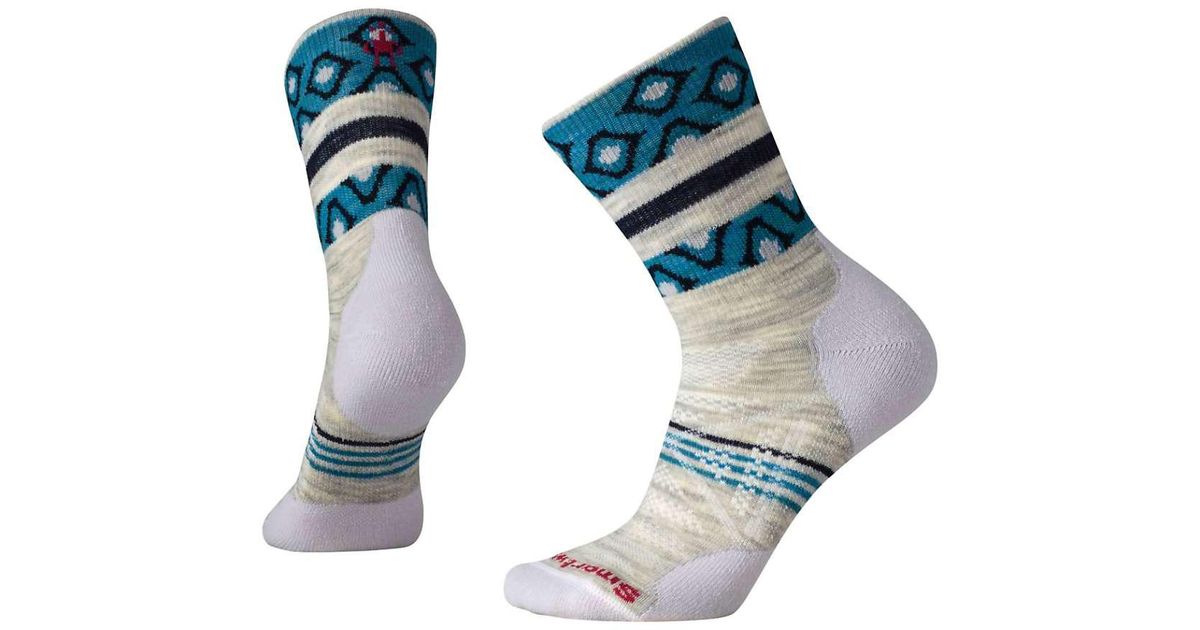 Lyst Smartwool Phd Outdoor Light Pattern Mid Crew Sock In Blue