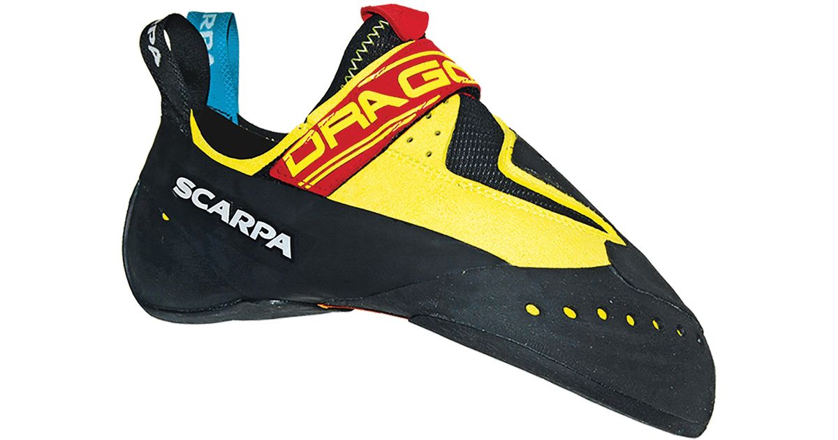 SCARPA Rubber Drago Climbing Shoe in Yellow Lyst