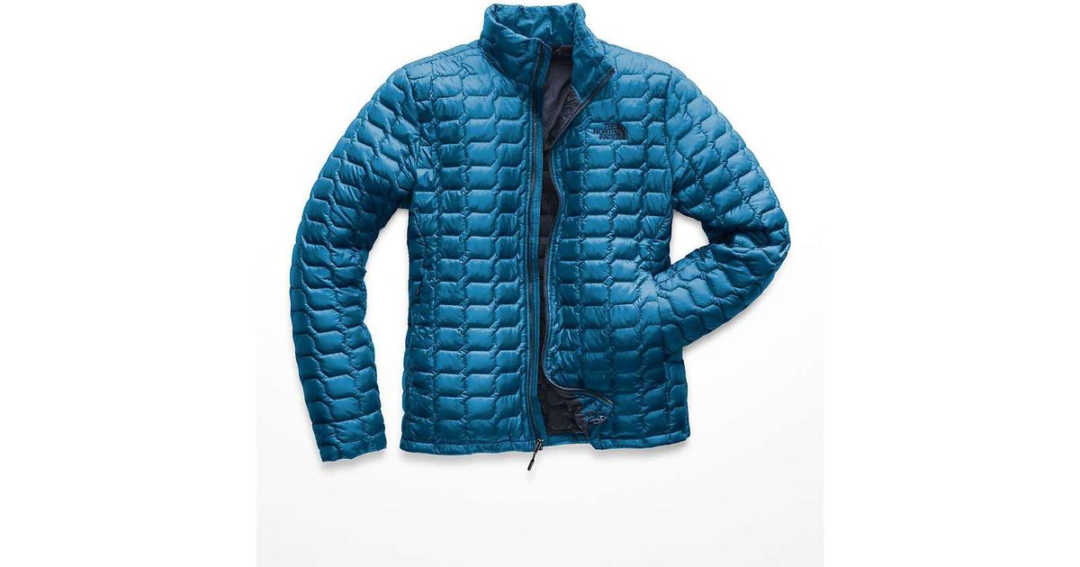 blue north face thermoball jacket