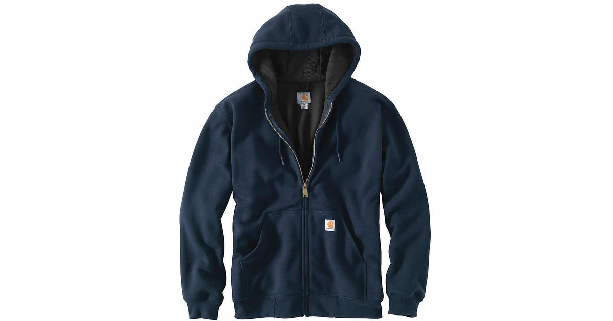 carhartt men's rain defender rutland thermal lined hooded zip front sweatshirt