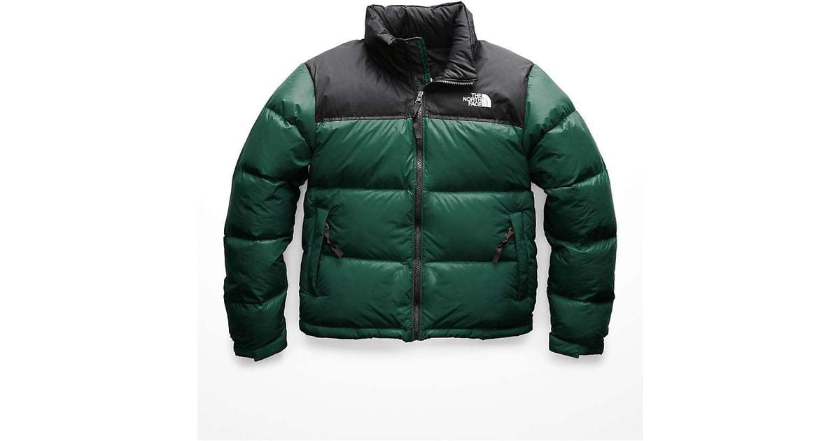 north face puffer green