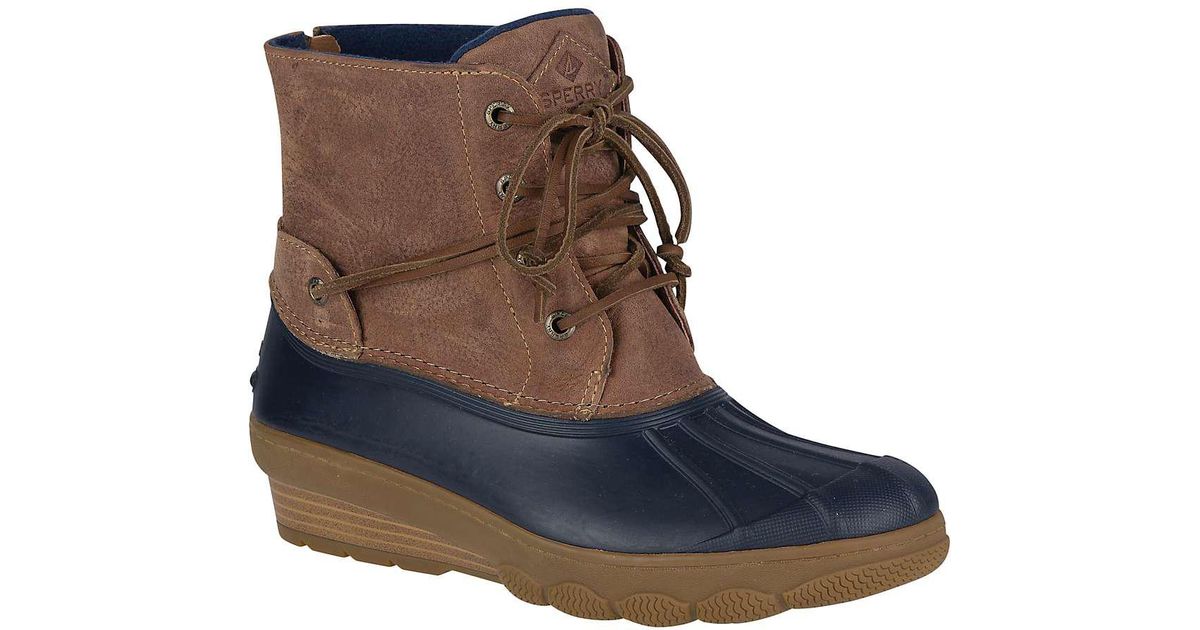 sperry saltwater wedge boots