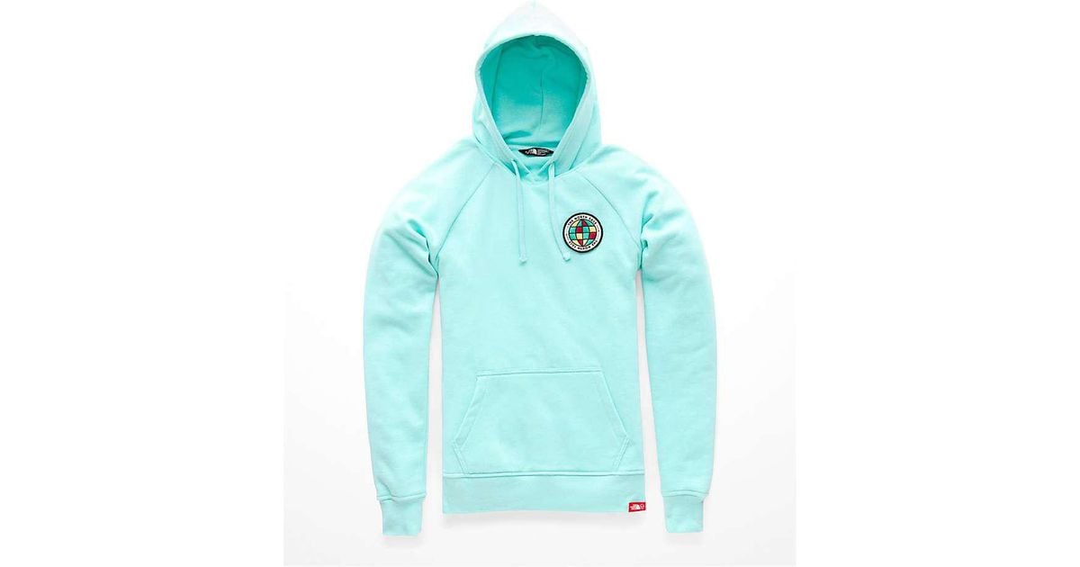 mint blue hoodie