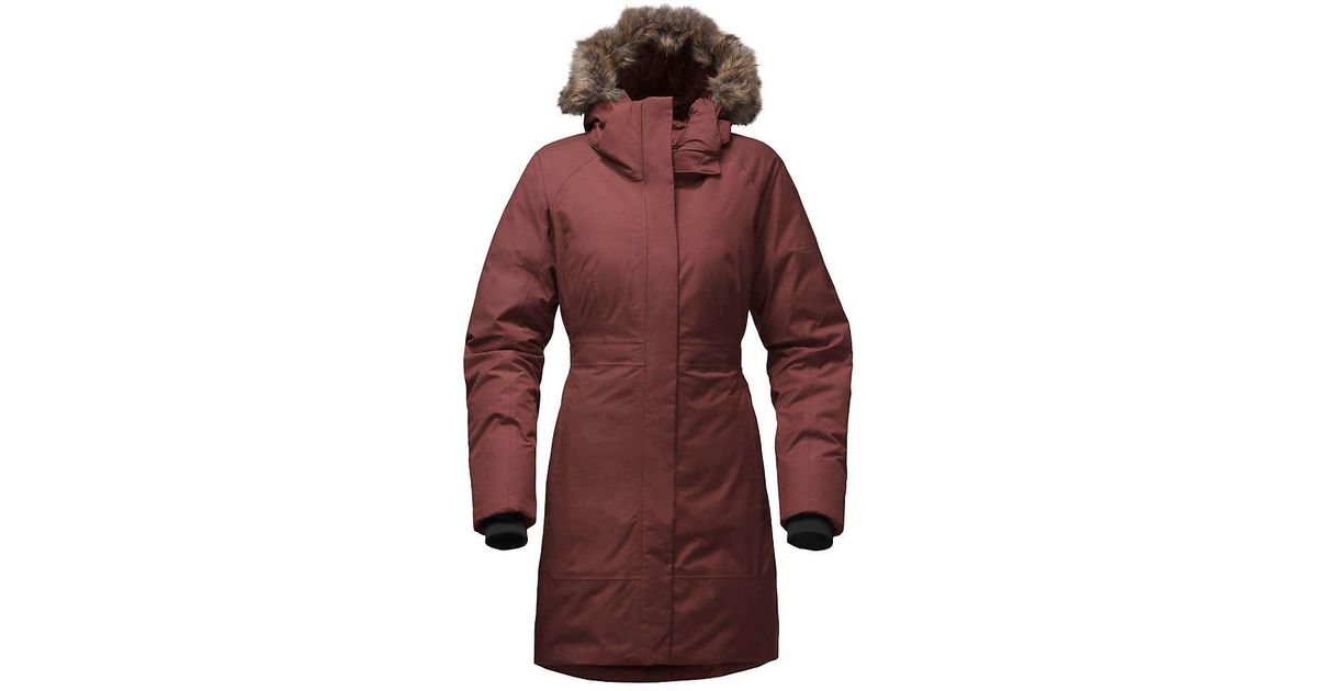 north face arctic parka red