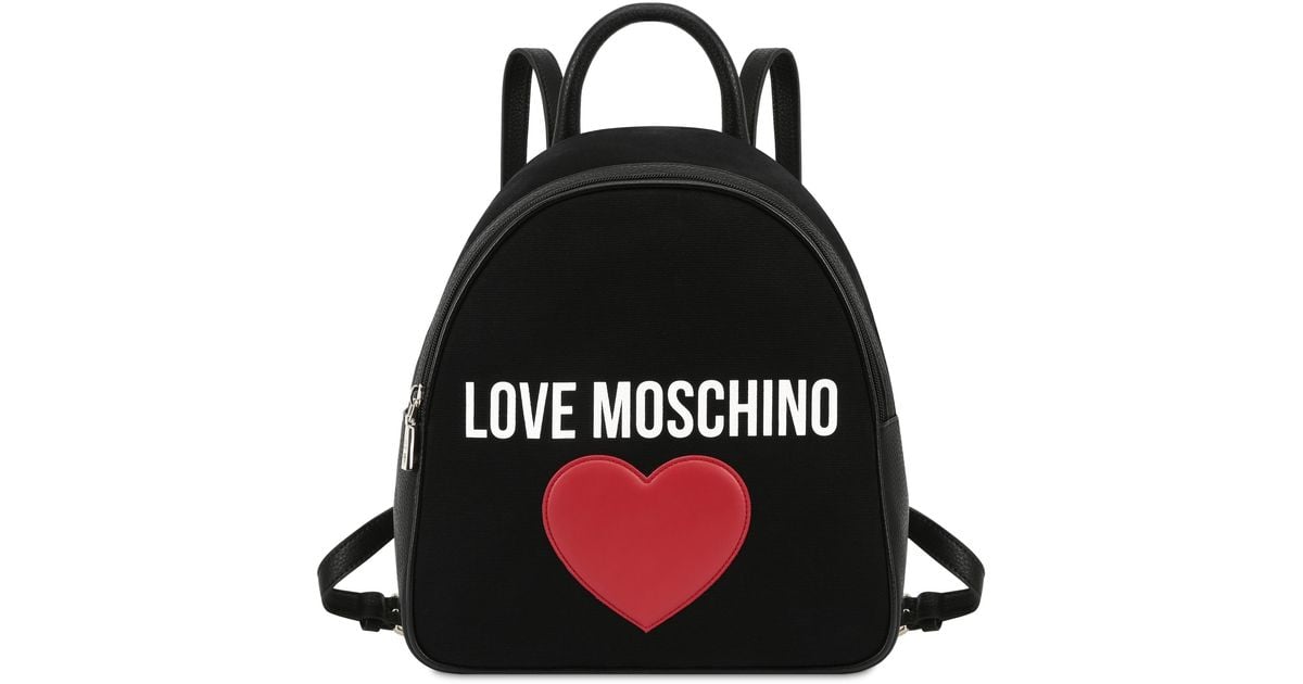 Zaino Con Patch Cuore di Love Moschino in Nero | Lyst