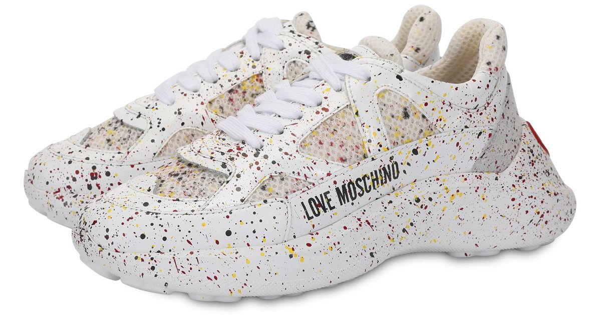 love moschino paint sketch sneakers
