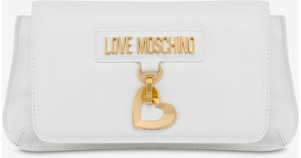 Calfskin Clutch Clutch Moschino Love Love Moschino Logo-lettering Clutch  Bag Blue FARFETCH IN