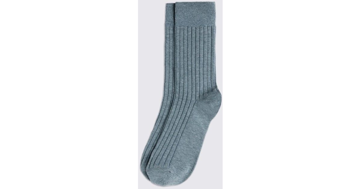 Moss Airforce Melange Sock in Blue for Men | Lyst UK