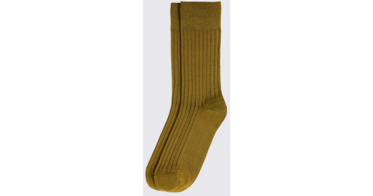 Moss Dark Melange Sock in Green for Men | Lyst UK