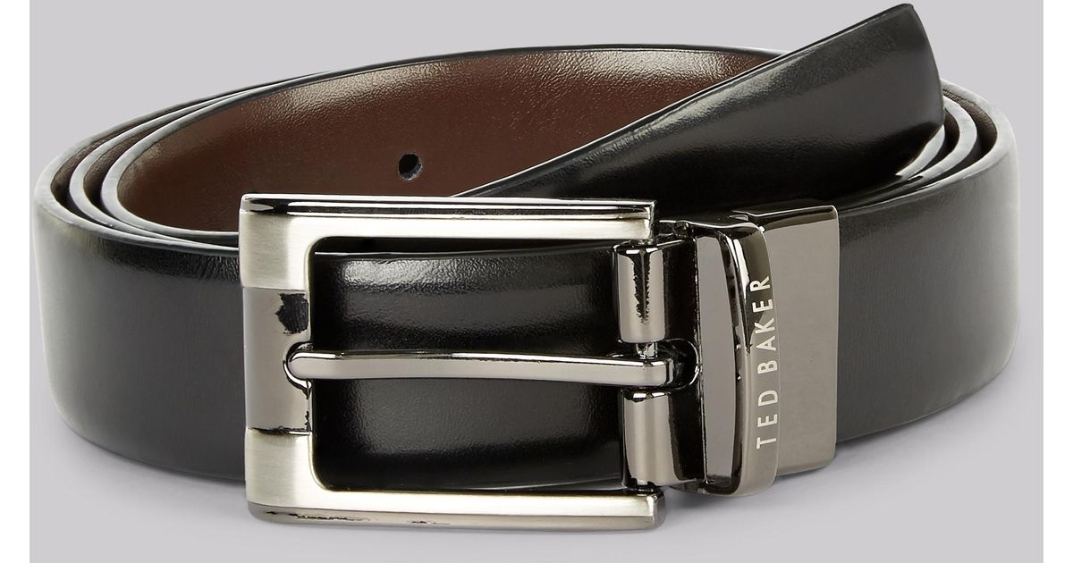 Ted Baker Black Reversible Leather Belt for Men Lyst