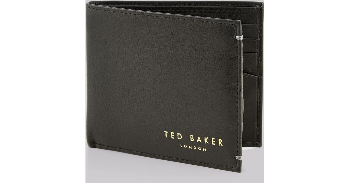 Ted Baker Black Bifold Leather Wallet for Men Lyst