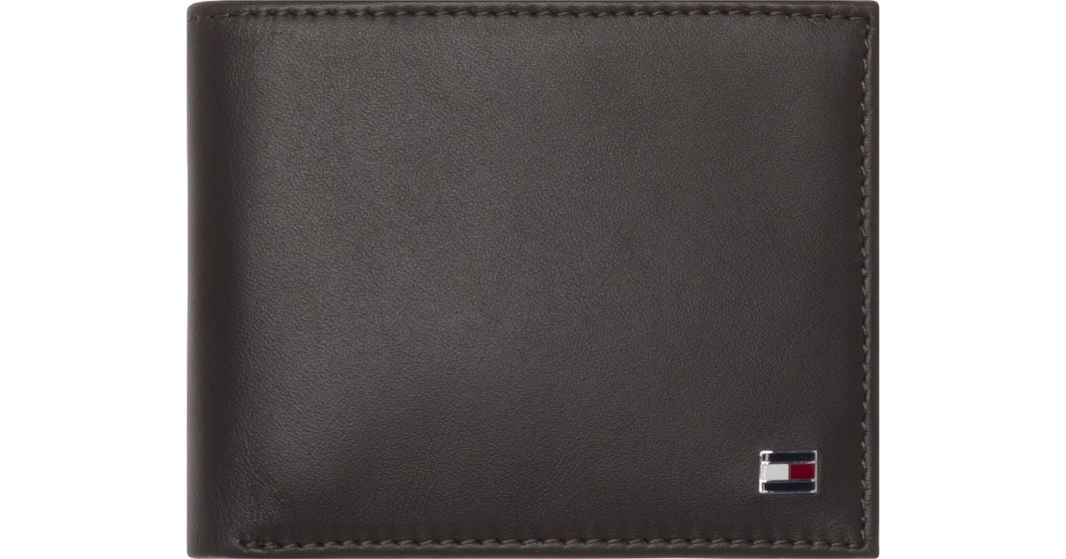Tommy Hilfiger Leather Brown Eton Mini Cc Wallet for Men | Lyst