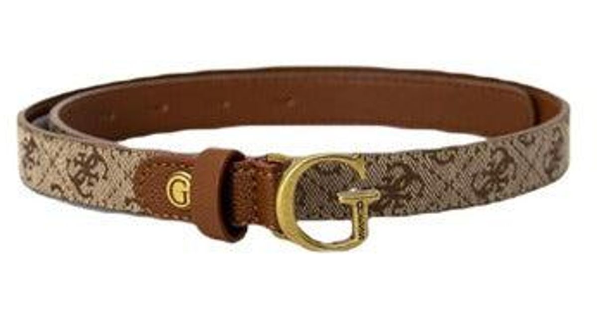 Guess Synthetic Belt in Brown Lyst