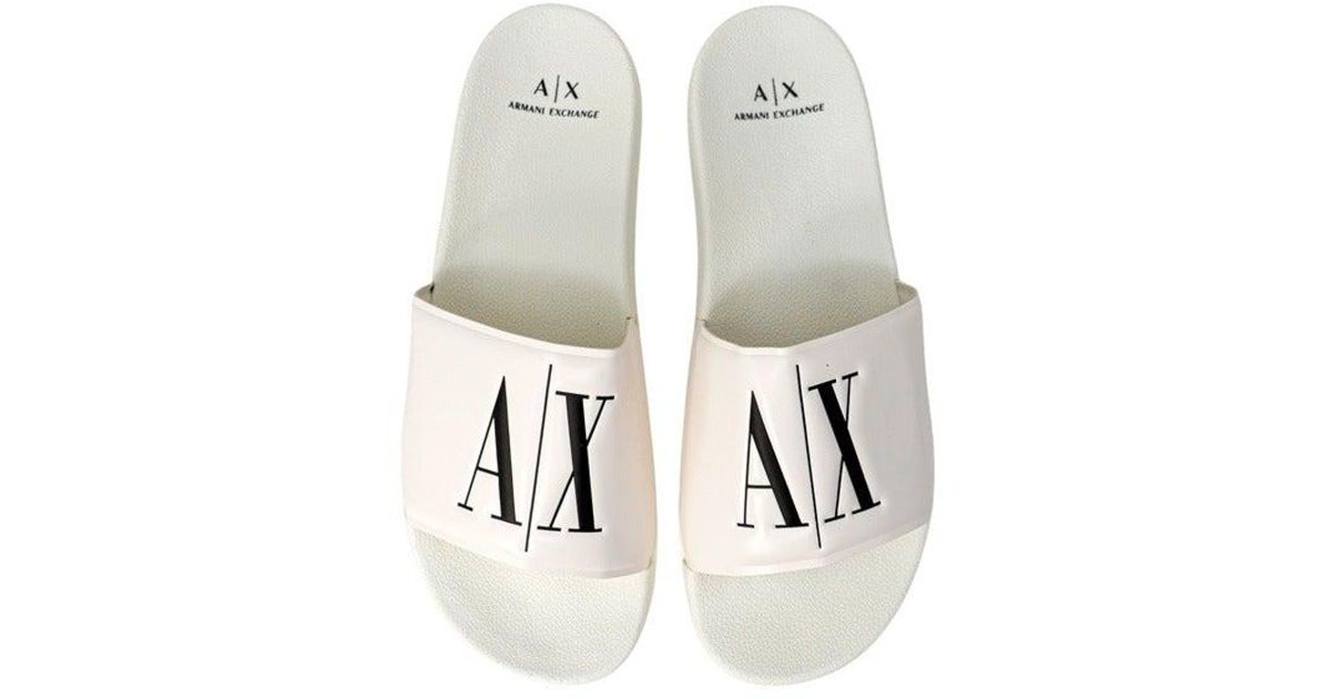 armani exchange slippers men