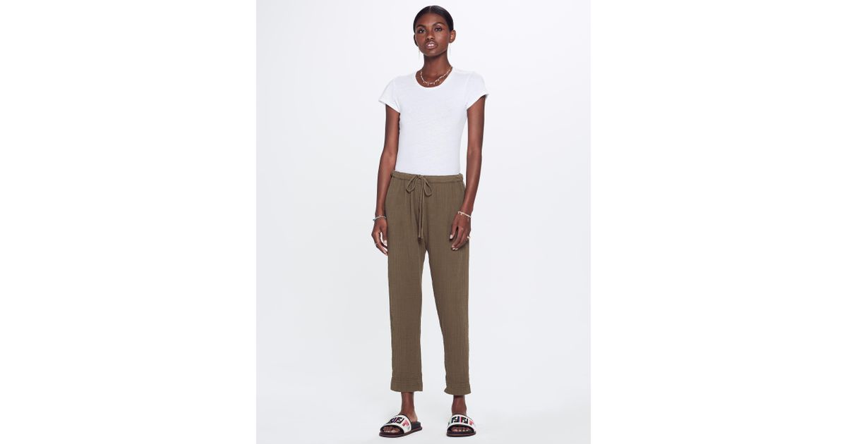 Xirena Jordyn Chelsea Gauze Pant Army Green Lyst