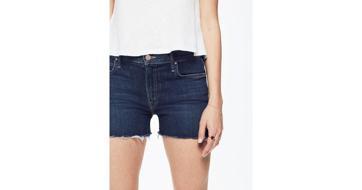 mother the charmer fray denim shorts