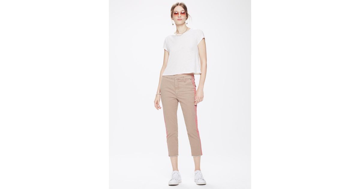 mother denim shaker prep fray