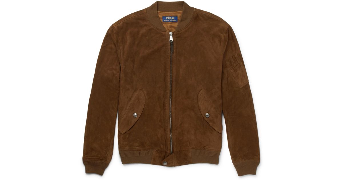 polo suede bomber jacket