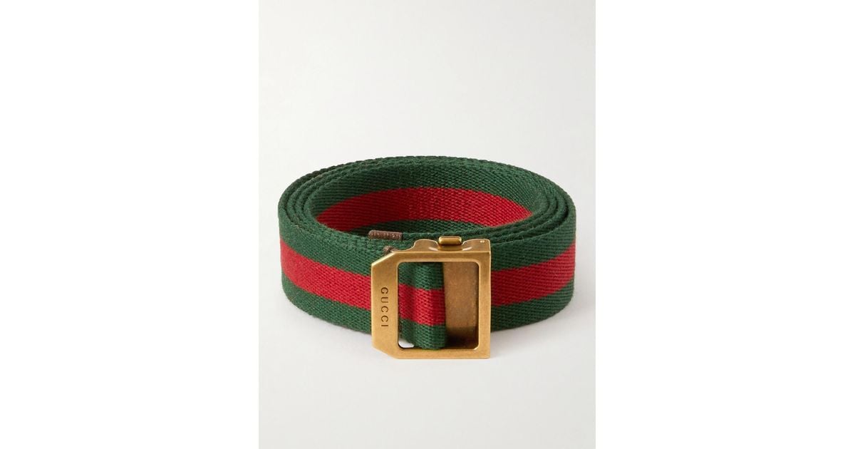 Gucci belt top green red stripe