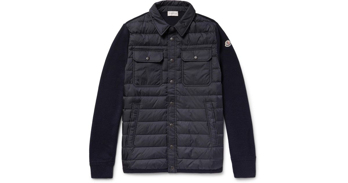 Moncler Panelled Virgin Wool-blend And 