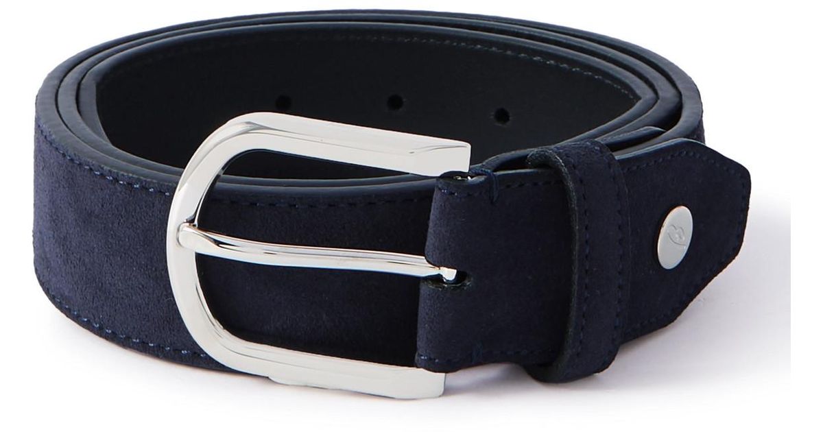 Brioni Suede Belt in Blue for Men Lyst