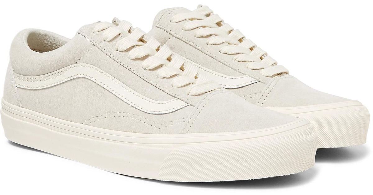 Vans Og Old Skool Lx Leather-trimmed Suede Sneakers in White for Men - Lyst
