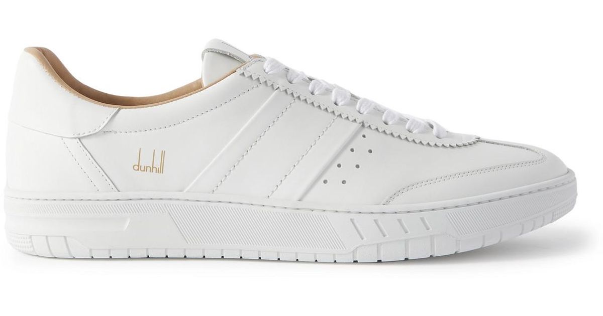Dunhill Court Legacy Leather Sneakers in White for Men Lyst