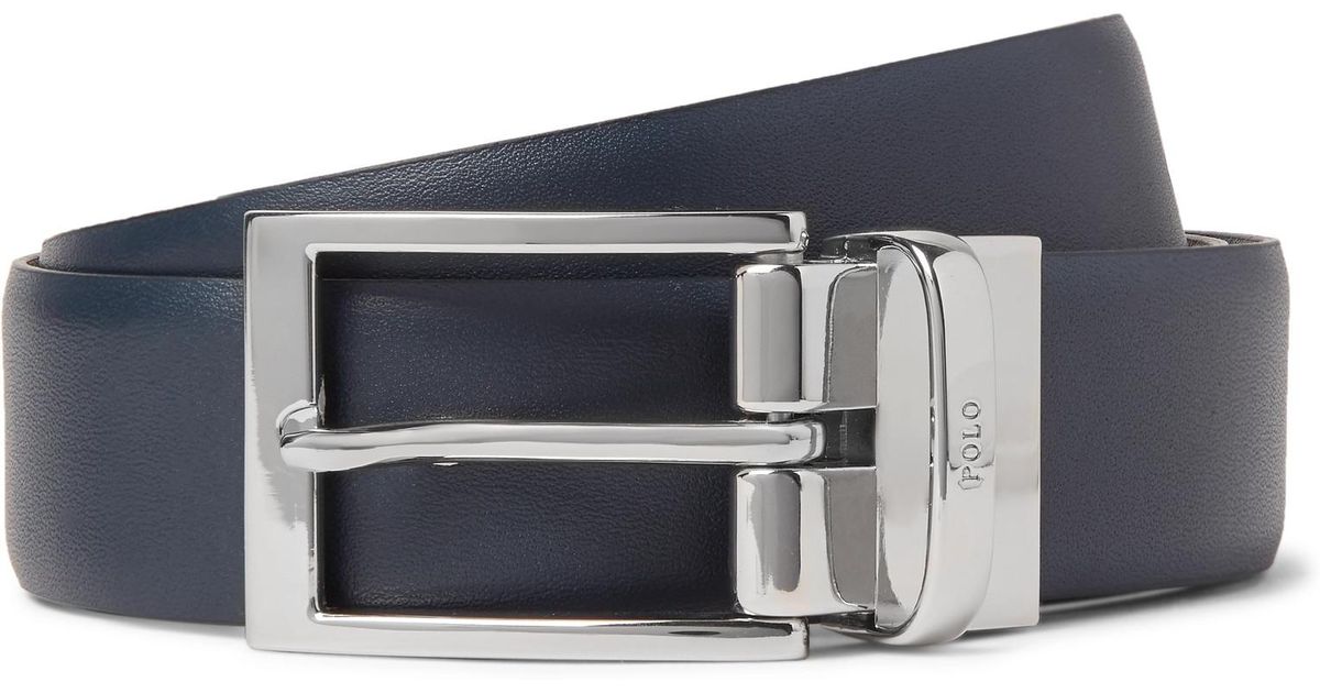 Polo Ralph Lauren 3cm Black And Navy Reversible Leather Belt in Blue for  Men - Lyst