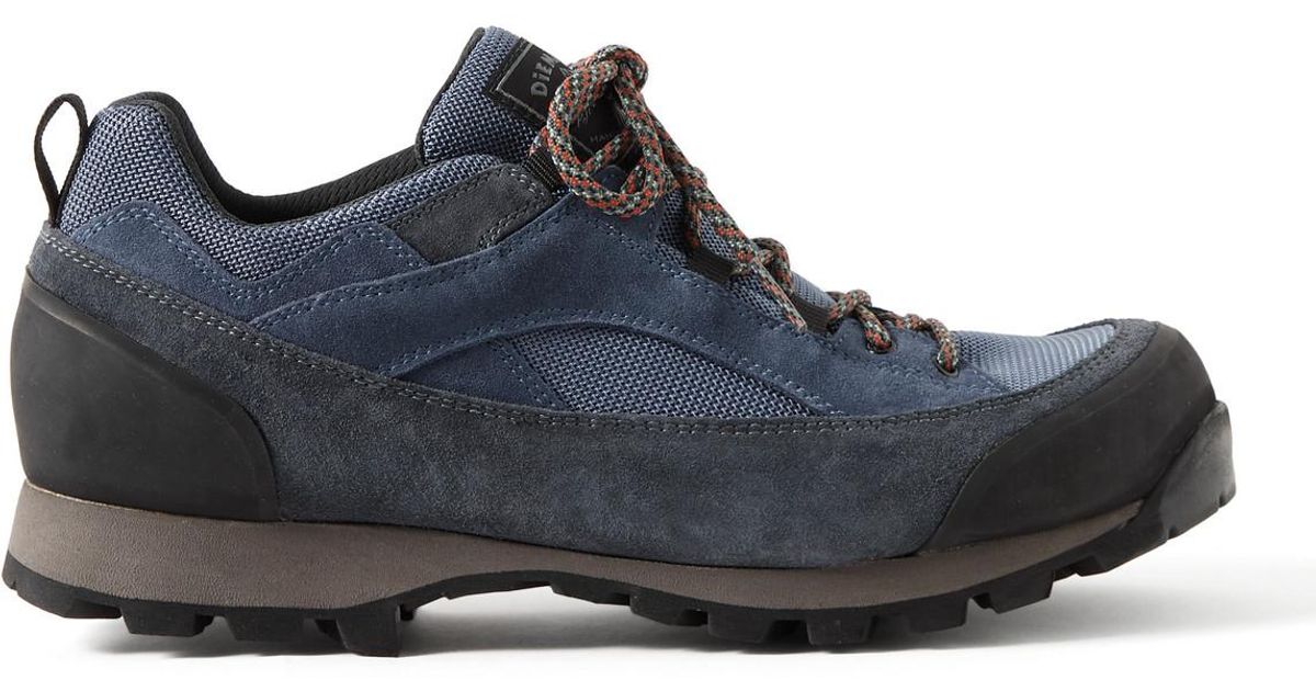 Diemme Throwing Fits Grappa Suede And Rubbertrimmed Mesh Boots in Blue