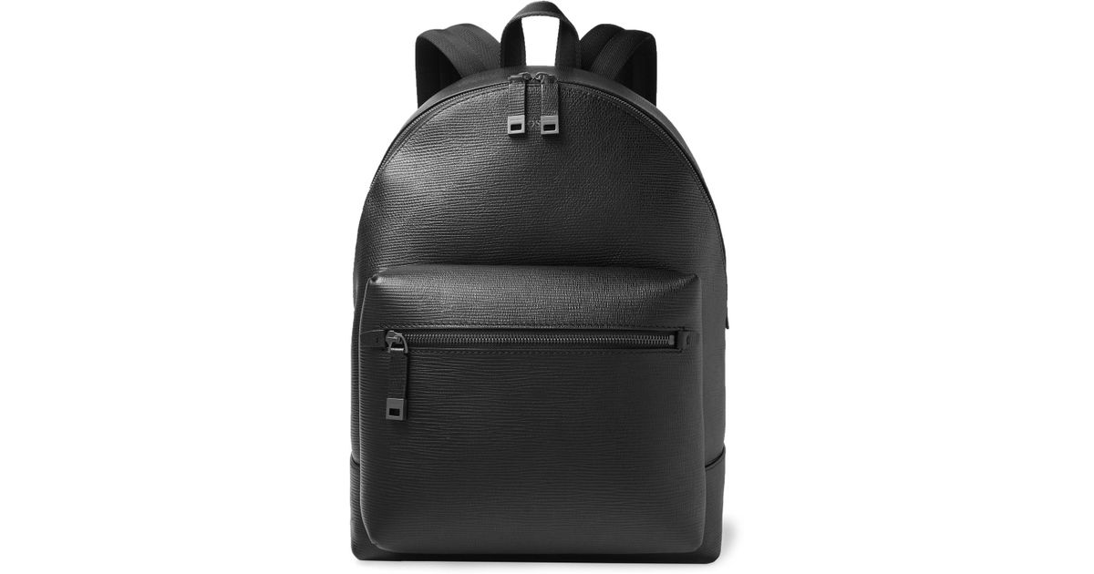 BOSS by HUGO BOSS Cross-grain Leather Backpack in Black for Men - Lyst
