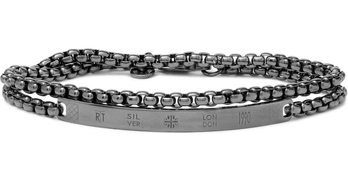Tateossian Rhodium-plated Bracelet in Silver (Metallic) for Men - Lyst