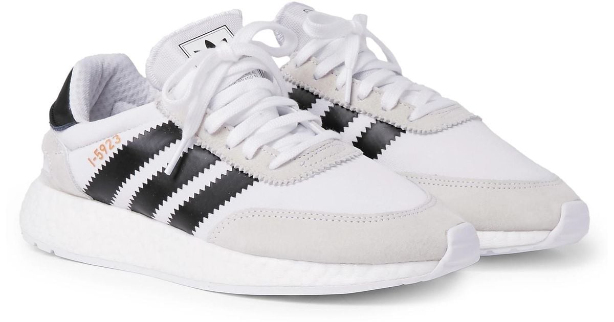 adidas Originals I-5293 Leather And Suede-trimmed Neoprene Sneakers in  White for Men - Lyst