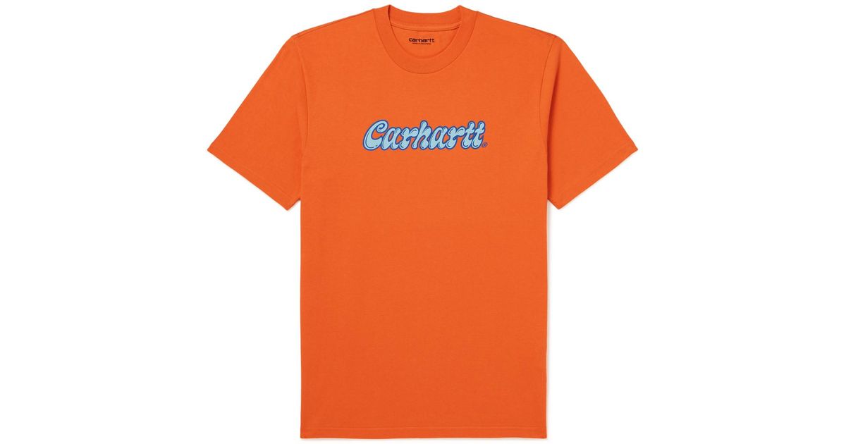 Carhartt WIP Liquid Script Slim-fit Logo-print Cotton-jersey T-shirt in ...