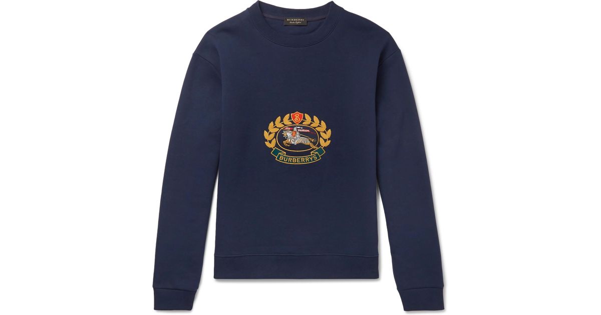 burberry embroidered logo sweatshirt
