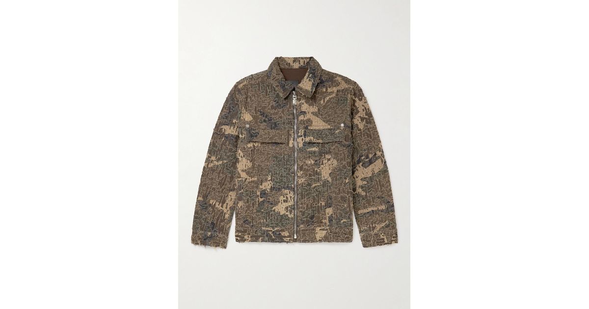 Distressed camo cheap jacket