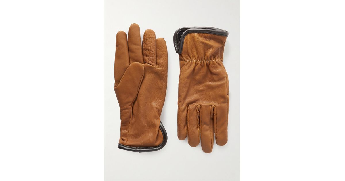 Filson Merino Woollined Fullgrain Leather Gloves in Brown for Men
