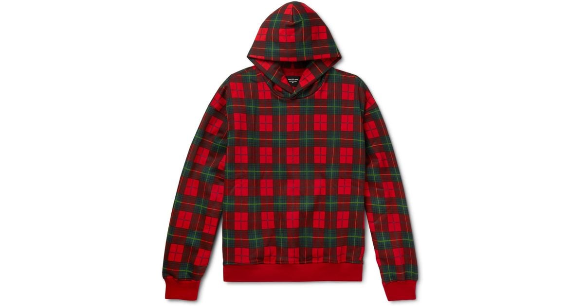 fear of god tartan hoodie