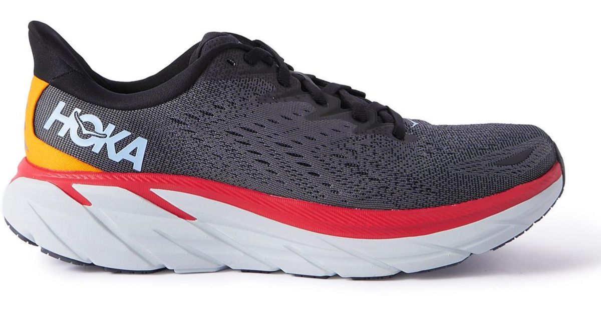 Hoka One One Clifton 8 Mesh Running Sneakers in Blue for Men Lyst