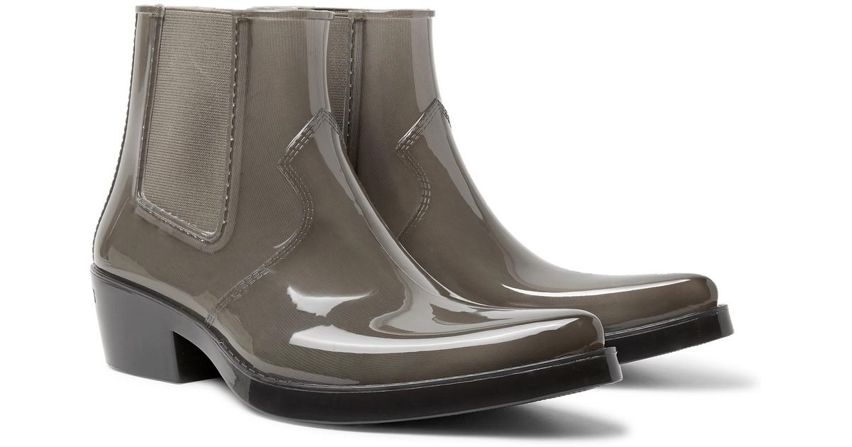 CALVIN KLEIN 205W39NYC Cole Rubber Boots in Gray for Men - Lyst