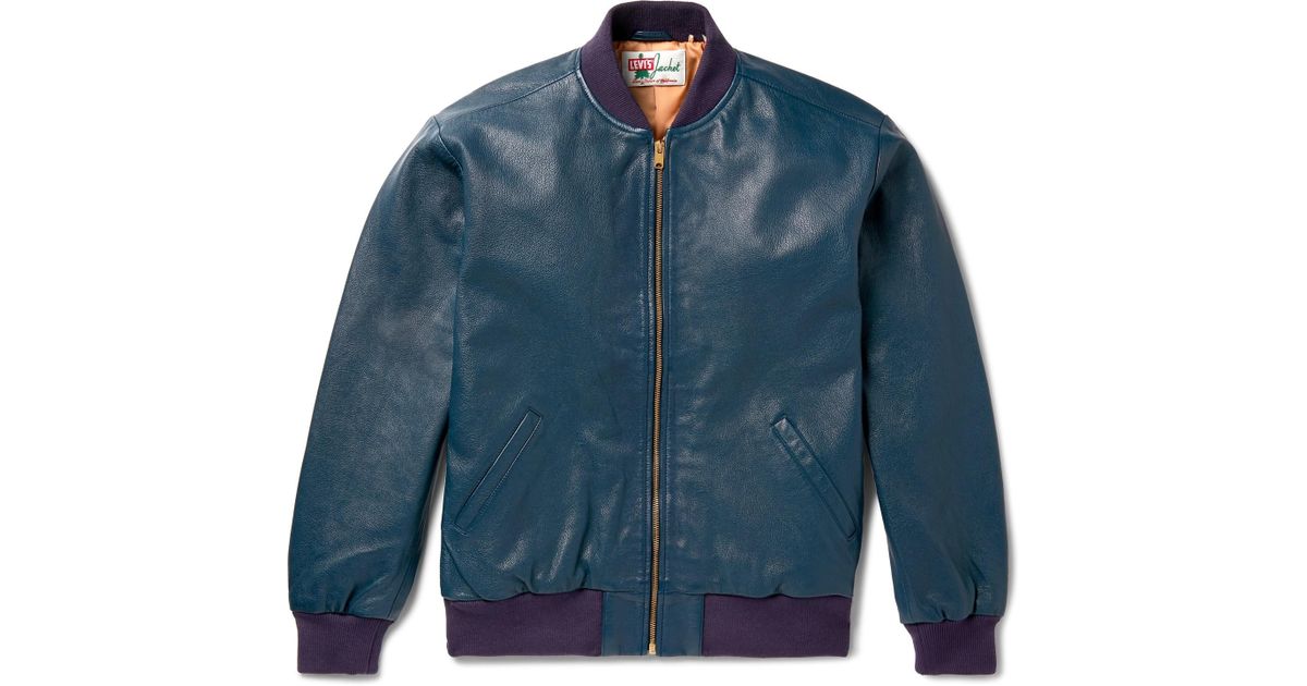 levi's leather bomber jacket