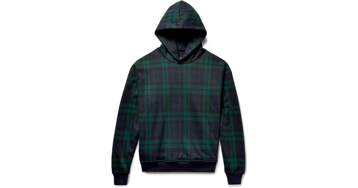 fear of god tartan hoodie