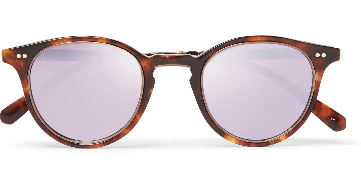tortoise shell mirrored sunglasses