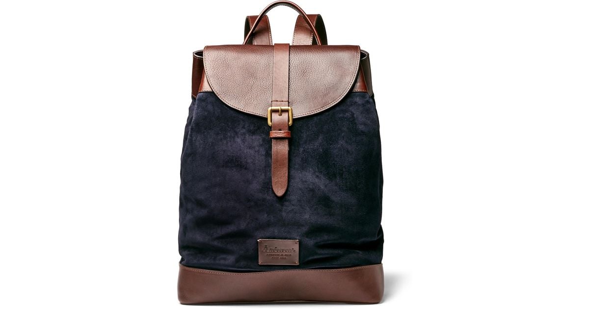 leather and suede backpack