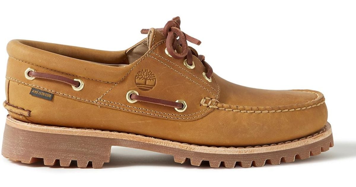 Timberland Aimé Leon Dore 3-eye Lug Nubuck Boat Shoes in Brown for