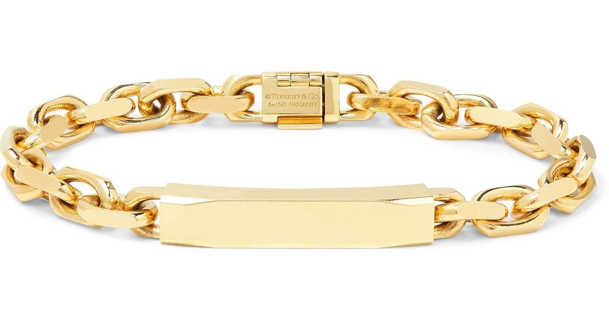 Tiffany & Co. Tiffany 1837 Makers 18-karat Gold I.d. Chain Bracelet in  Metallic for Men | Lyst