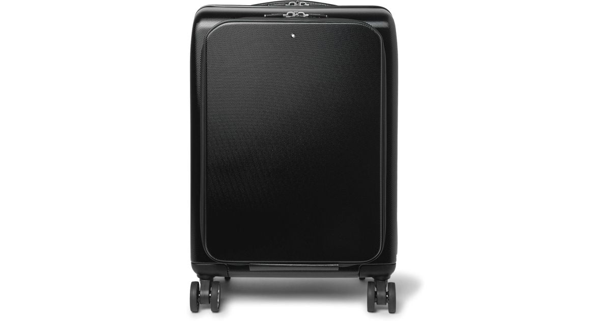 Montblanc Nightflight Leather trimmed Hardshell Carry on Suitcase