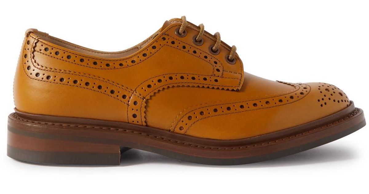 Tricker's Bourton Leather Brogues in Brown for Men | Lyst