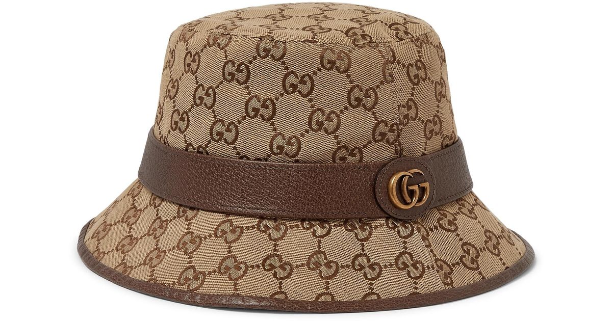 gucci leather bucket hat